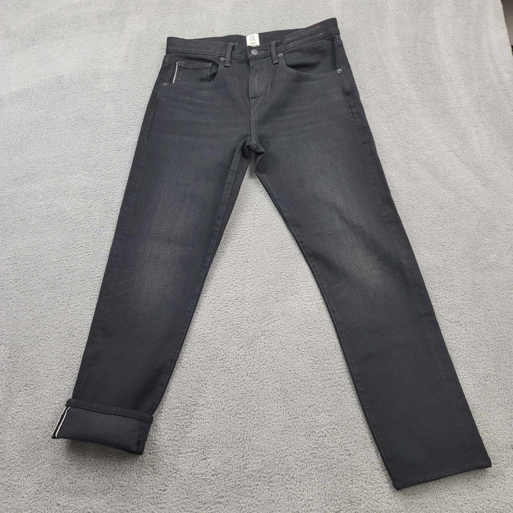 Hiroshi Kato Mens The Scissors Slim Tapered Black Selvedge Jeans